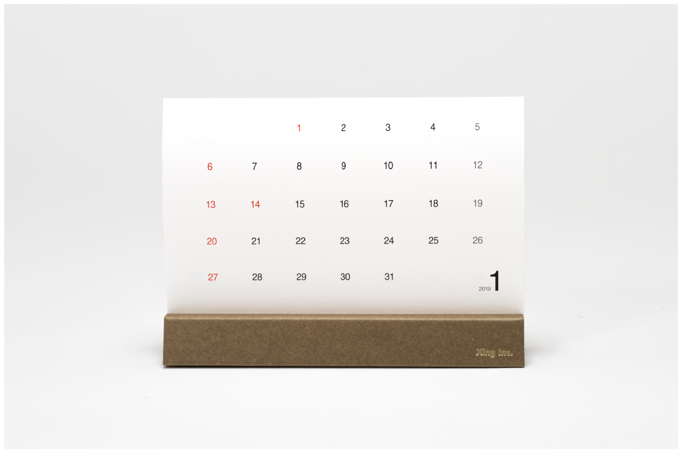 紙製エコ卓上カレンダー　tatta事例：Xing様